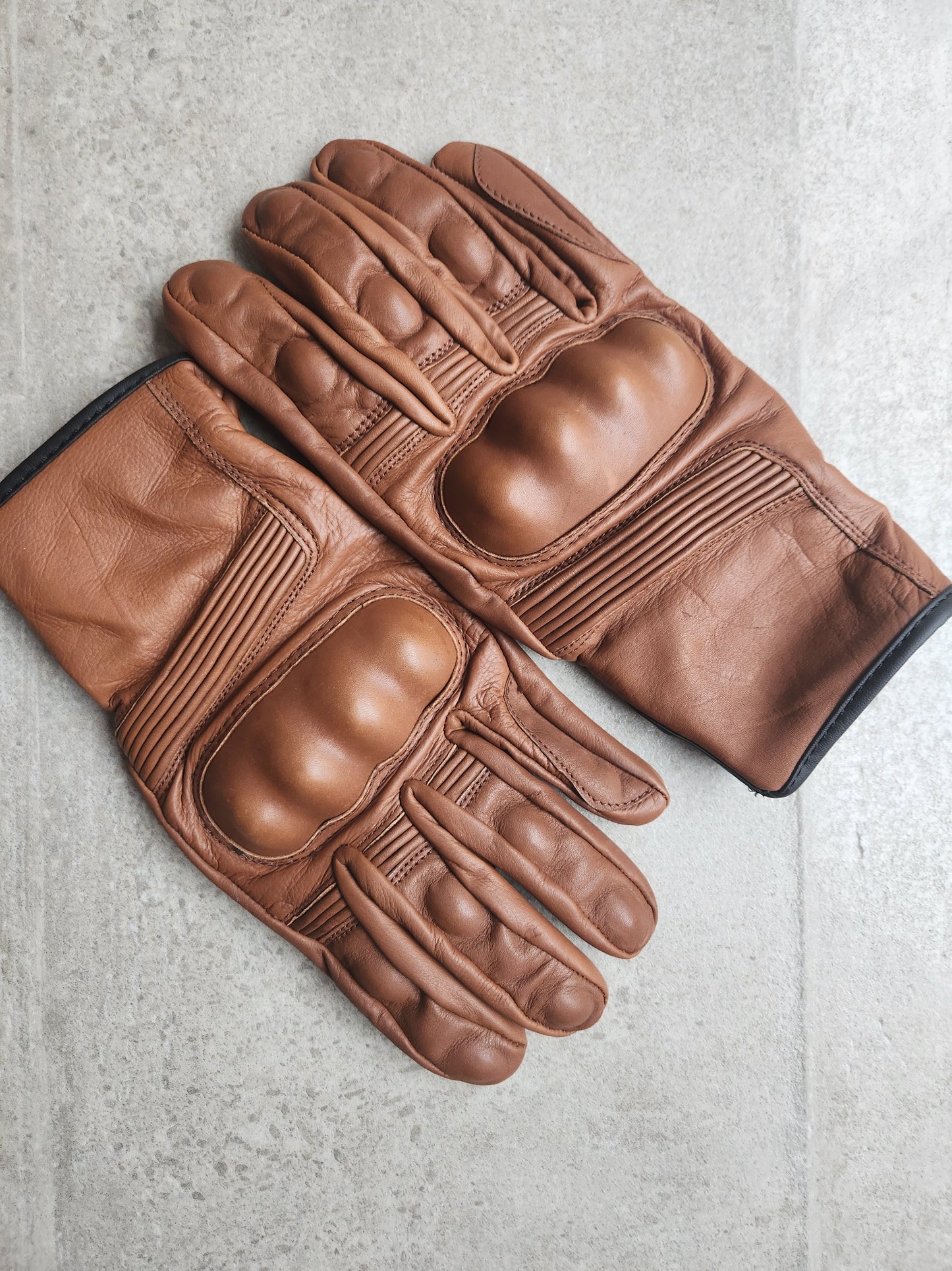 Gants Moto 100% Cuir Marron clair