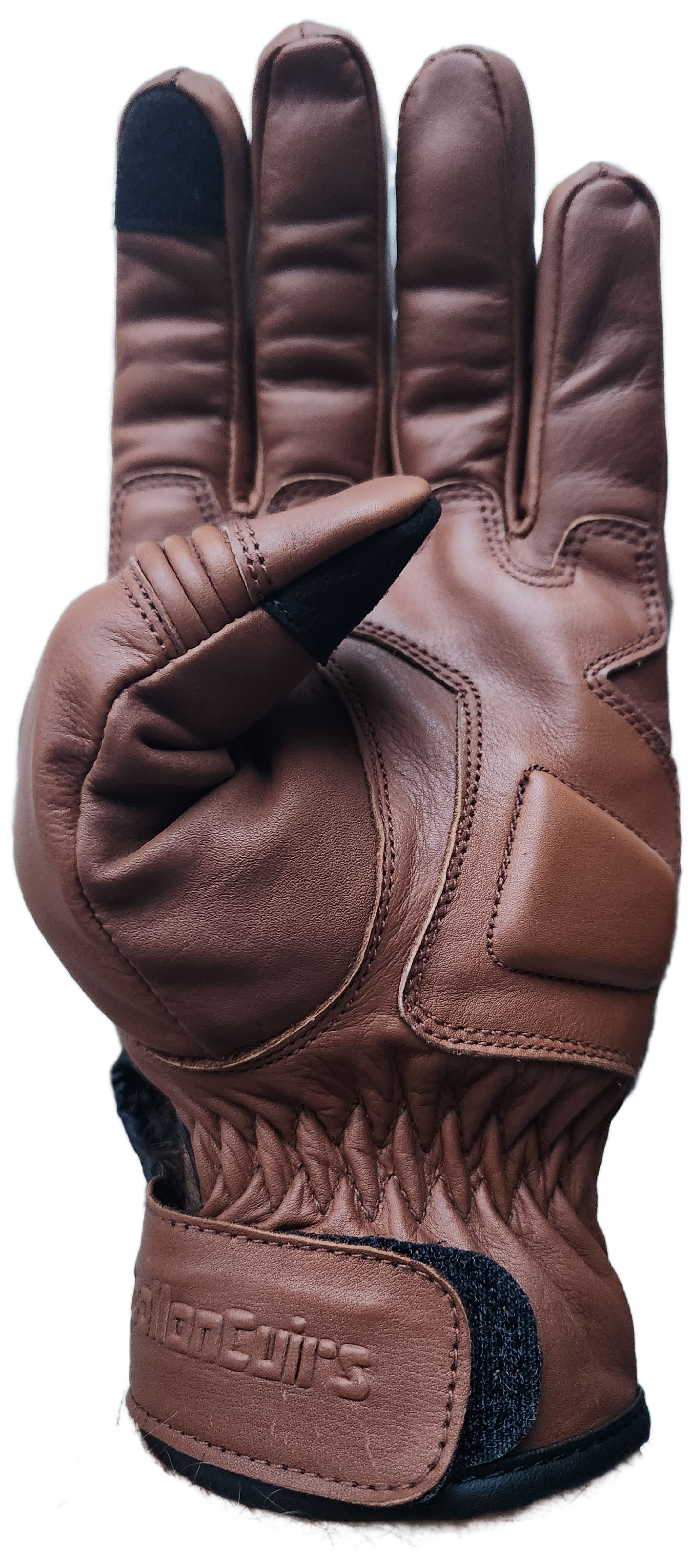 Gants Moto 100% Cuir Marron clair