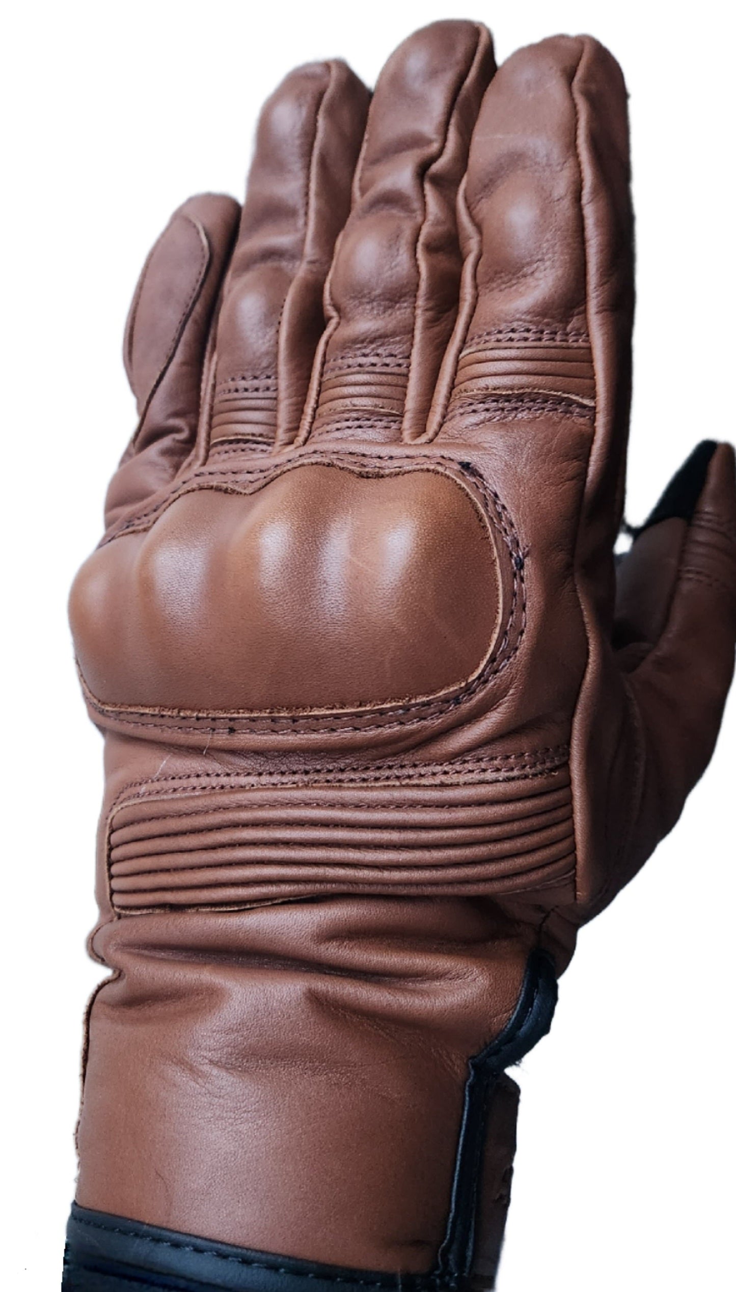 Gants Moto 100% Cuir Marron clair