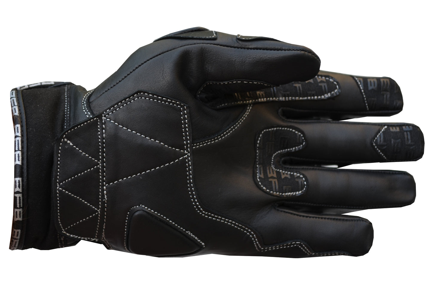 Gants Moto RACING courts en Cuir Noir