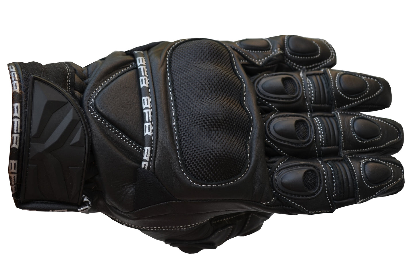 Gants Moto RACING courts en Cuir Noir