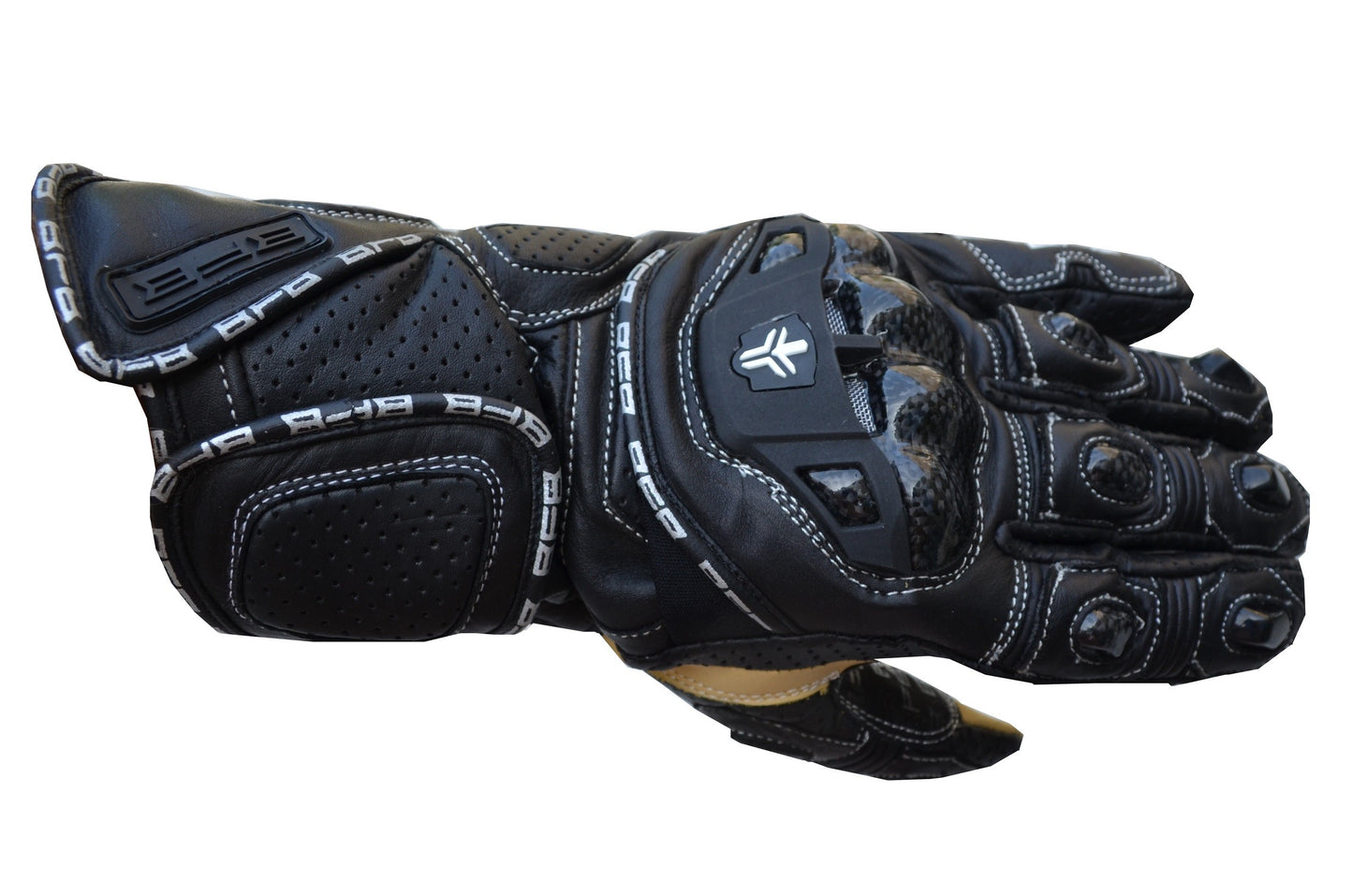 Gants Moto RACING en Cuir Noir