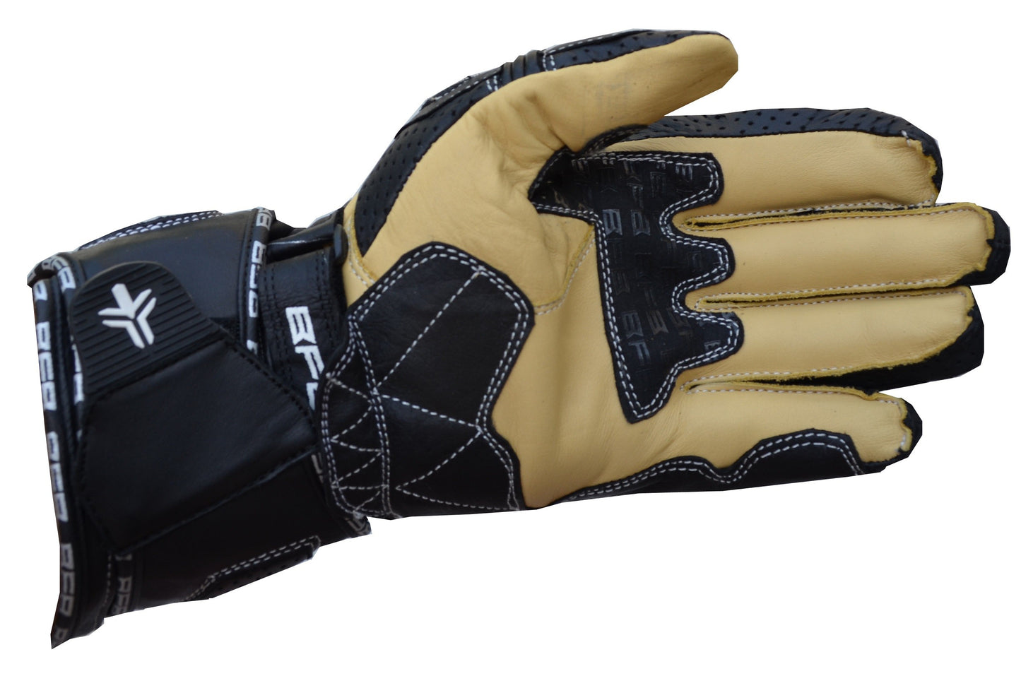 Gants Moto RACING en Cuir Noir