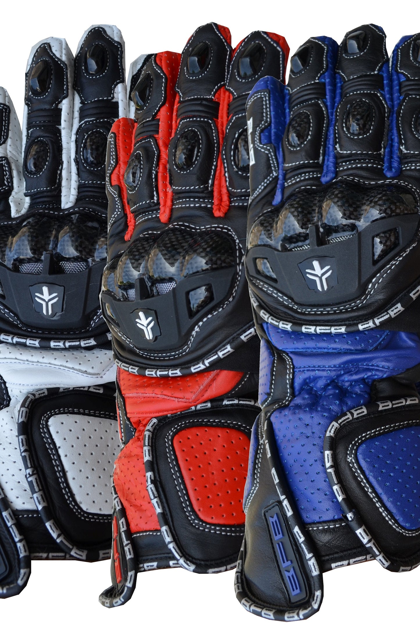 Gants Moto RACING en Cuir Noir et Jaune