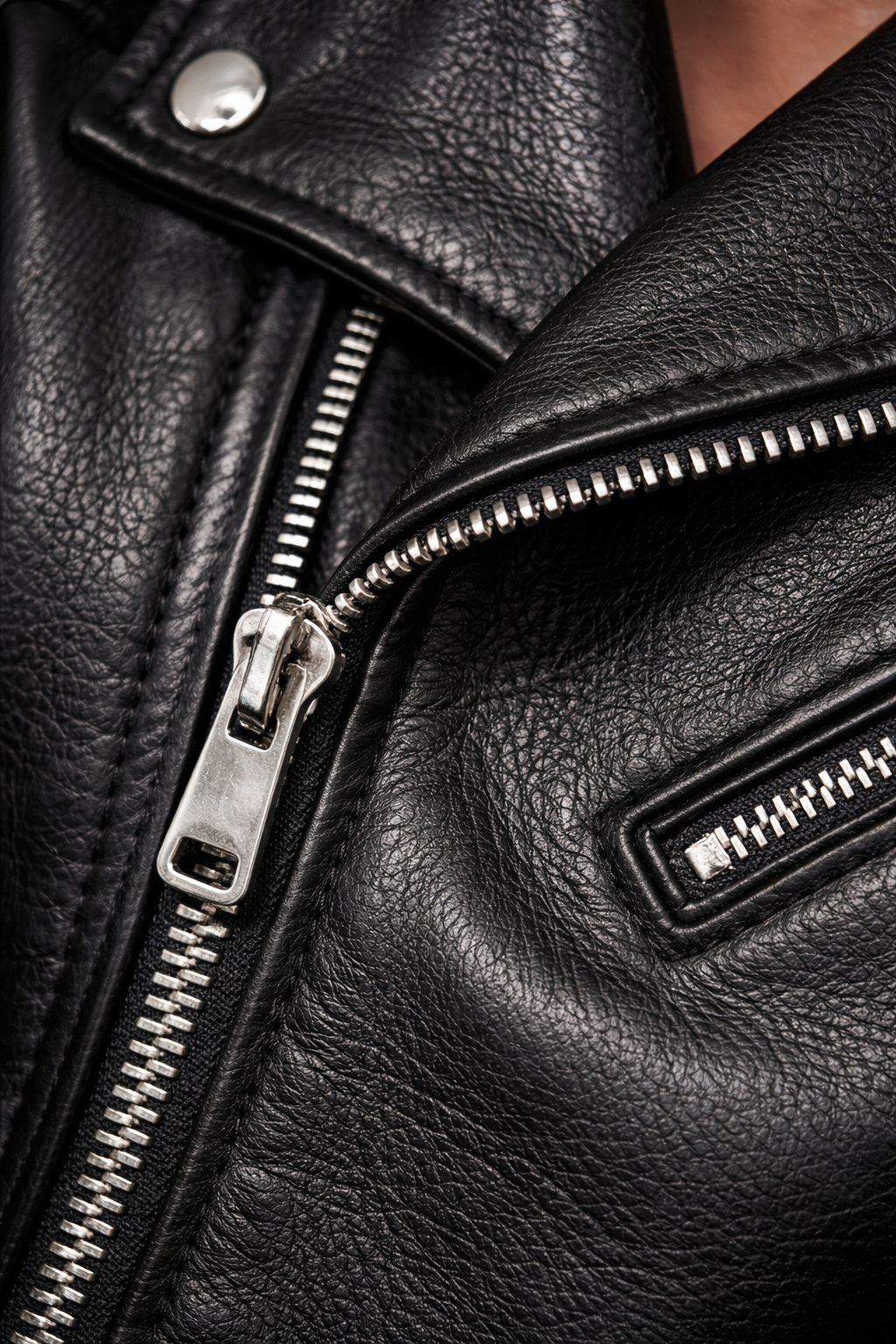 Blouson Moto Homme Style Perfecto Noir