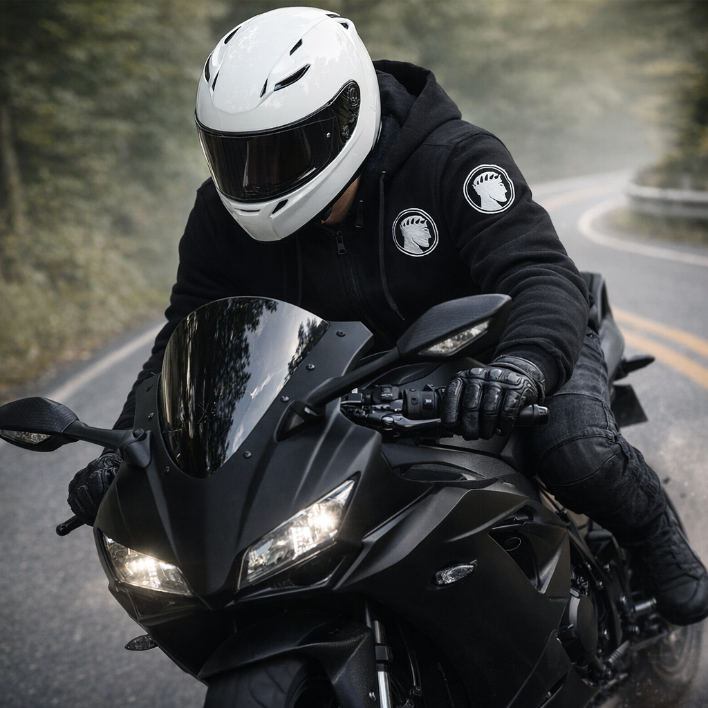 STREETWEAR Sweat été Hoodie Moto à capuche avec Protections