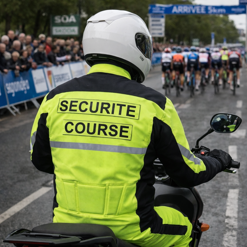 Veste Guideur Convoi Sécurité Course cycliste