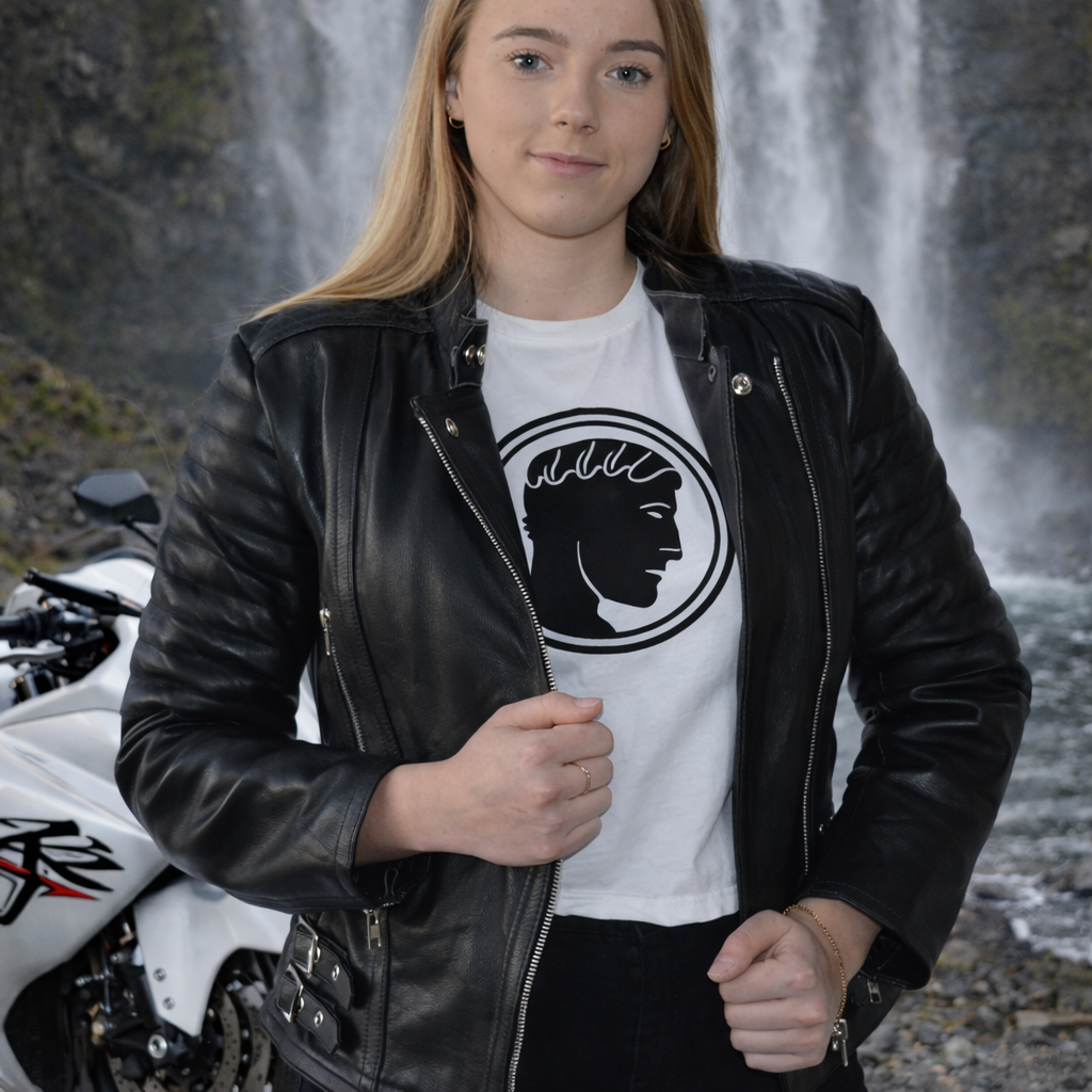 Blouson Moto Femme Style Perfecto Noir
