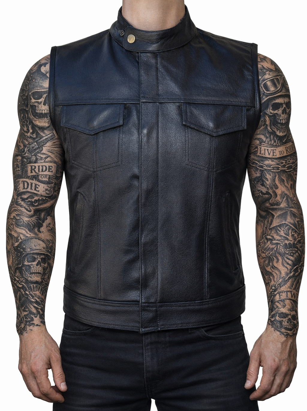 Gilet Biker Boléro SOA pour Homme