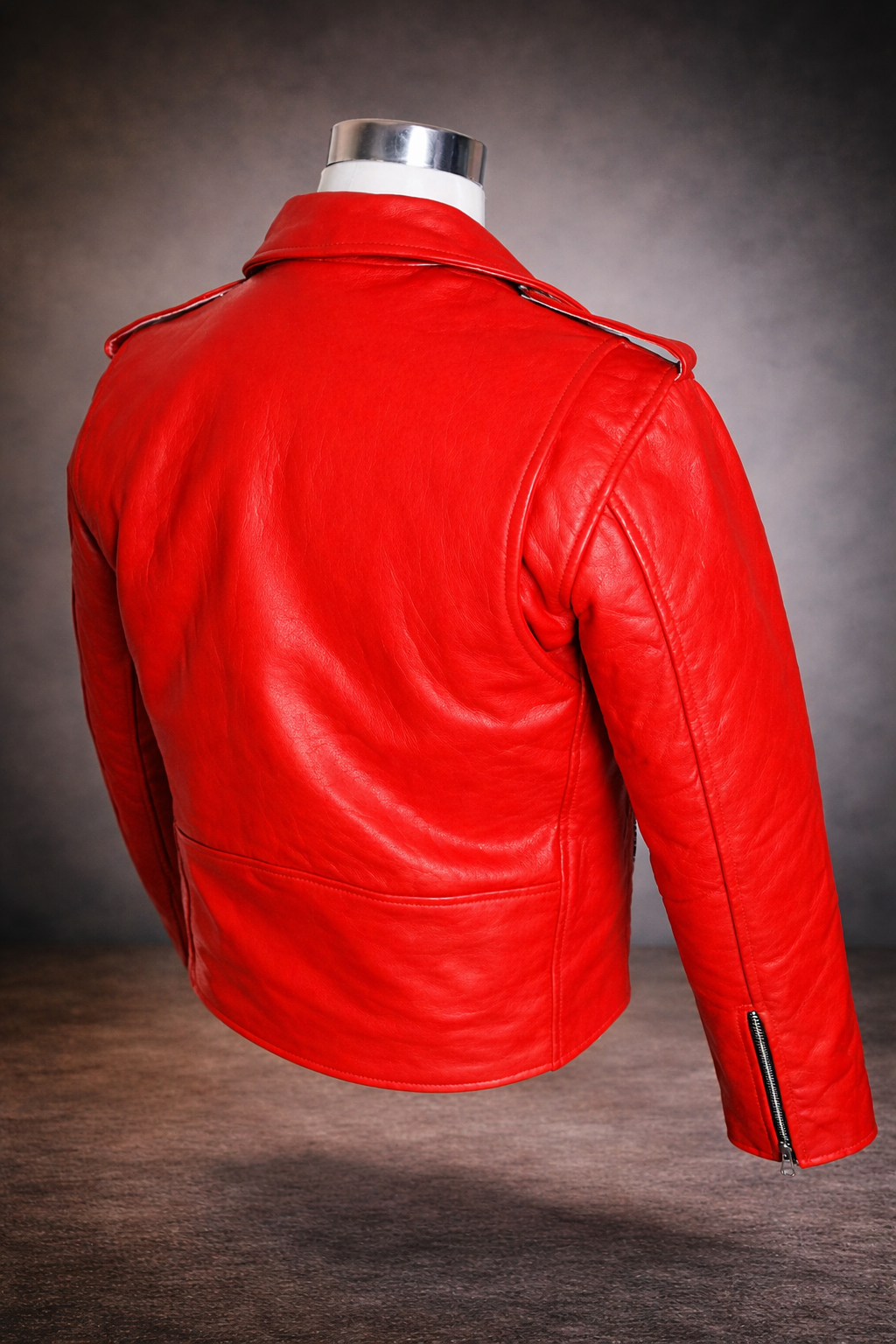 Blouson Moto Homme Style Perfecto ROUGE