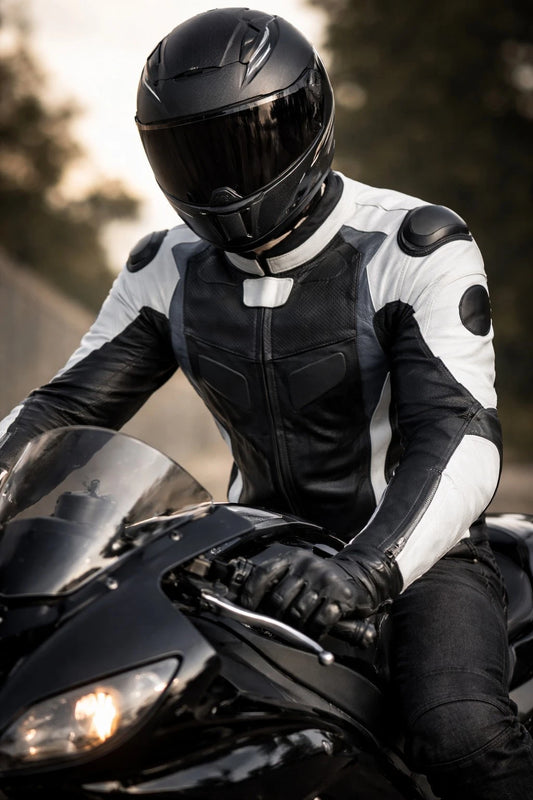 Blouson Moto Racing Eté Homme Cuir